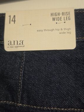 a.n.a Dark Blue Denim Jeans with Brass Button